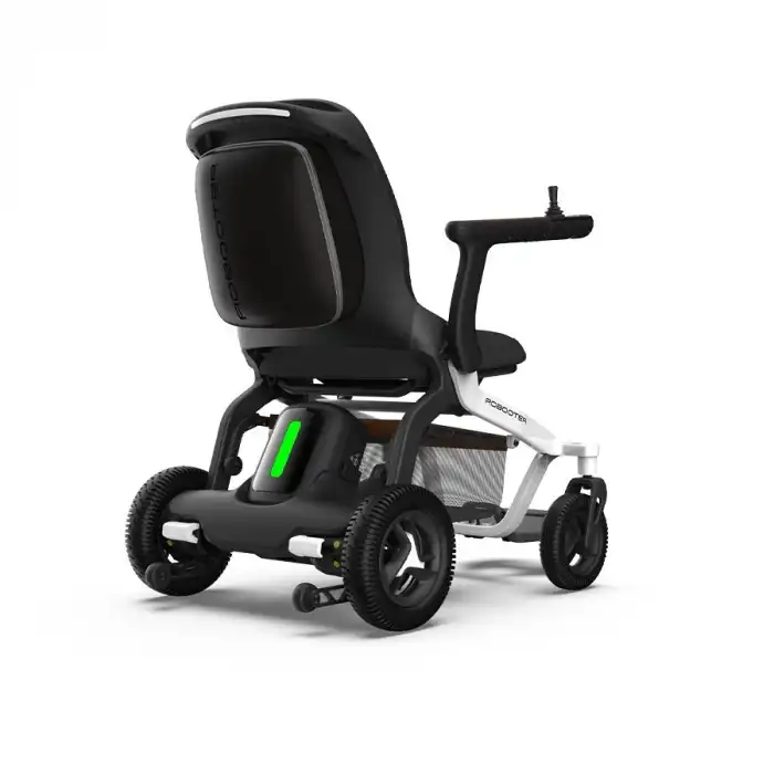 Robooter Akülü Tekerlekli Sandalye Gri | Hafif Alüminyum Gövde, Fırçasız Motor ve 25 km Menzilli Ergonomik Sürüş Desteği E40-20