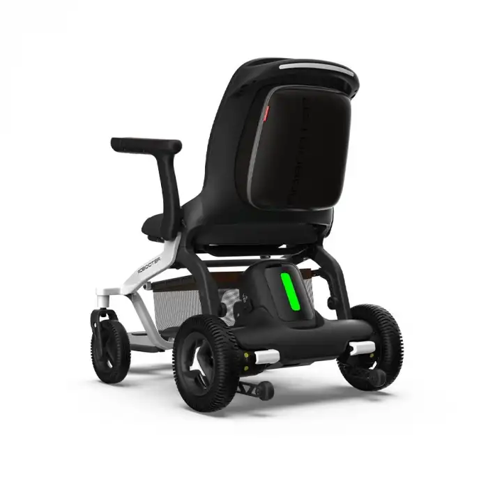 Robooter Akülü Tekerlekli Sandalye Gri | Hafif Alüminyum Gövde, Fırçasız Motor ve 25 km Menzilli Ergonomik Sürüş Desteği E40-20