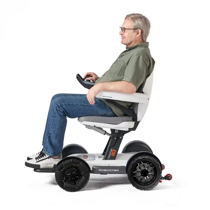 Robooter Akülü Tekerlekli Sandalye | Ergonomik Tasarım, Hafif Alüminyum Gövde ve 35 km Menzilli Mobilite Desteği X40
