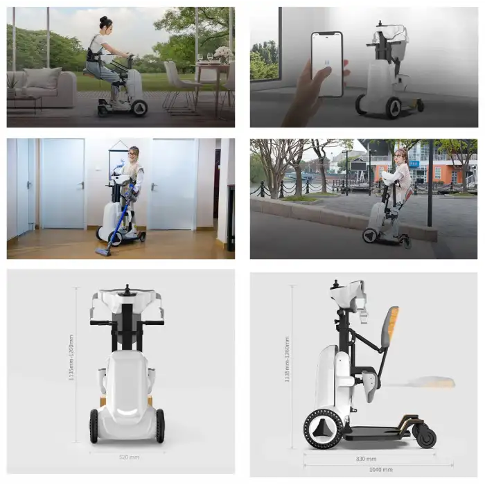 Robooter Ayakta Duran Tekerlekli Sandalye | Rehabilitasyon Destekli Ergonomik Yapı, 15 km Menzil ve Gelişmiş Kas Aktivasyonu XZ-Droid A