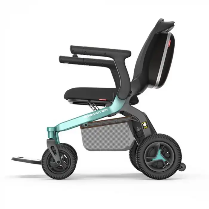 Robooter Akülü Tekerlekli Sandalye Yeşil | Hafif Alüminyum Gövde, Fırçasız Motor ve 25 km Menzilli Ergonomik Sürüş Desteği E40-20