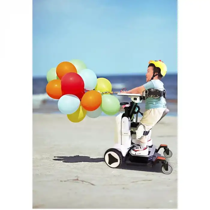 Robooter Pediatrik Akülü Tekerlekli Sandalye | Hafif Katlanabilir Tasarım, Uzaktan Kontrol Özelliği ve 15 km Menzilli Güvenli Mobilite Desteği XZ-DROID P