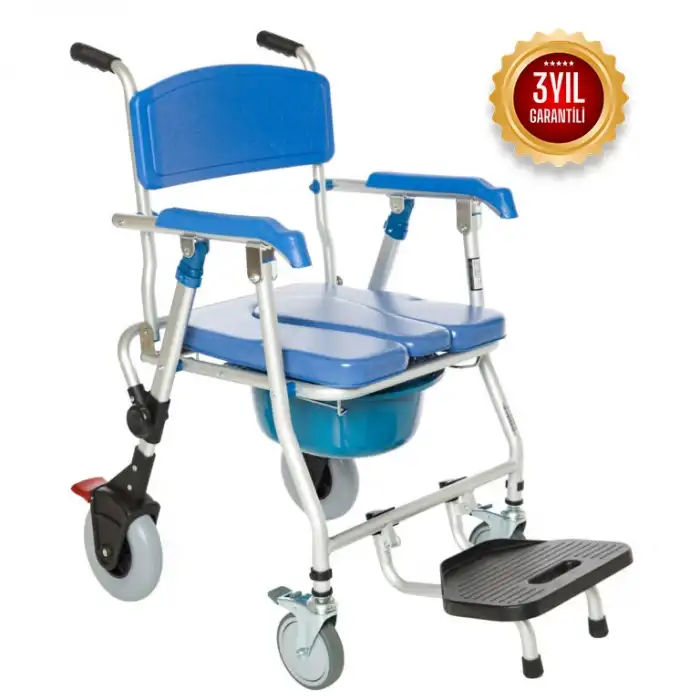 Römer Banyo ve Tuvalet Sandalyesi | Katlanabilir, Hafif ve Frenli Tekerlekli Tasarım R401