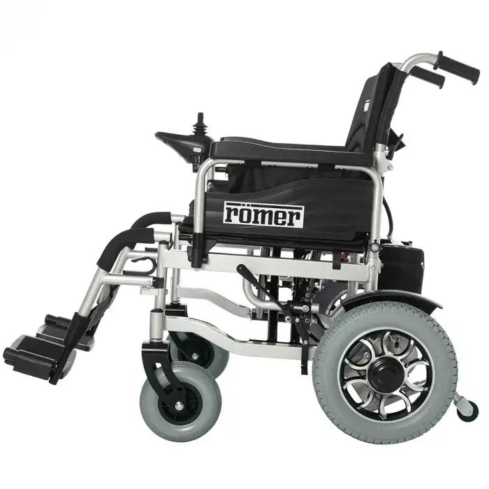 Römer Akülü Tekerlekli Sandalye | Katlanabilir Çelik Şase ve 150 Kg Taşıma Kapasiteli Yapısıyla R103