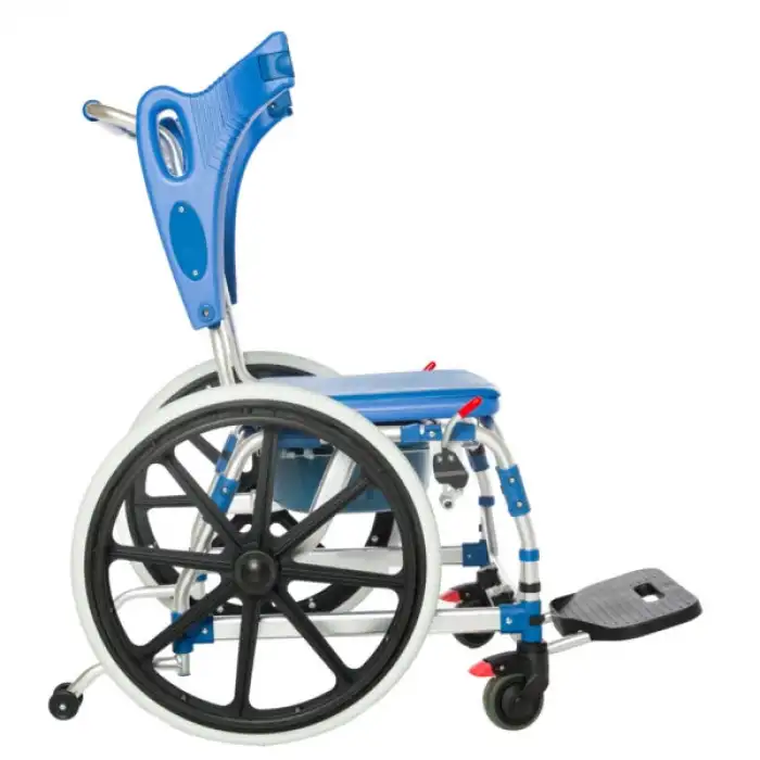 RÖMER Büyük Tekerlekli Banyo Tuvalet Sandalyesi | Çıkarılabilir Kovalı, Frenli, Alüminyum Şase R403