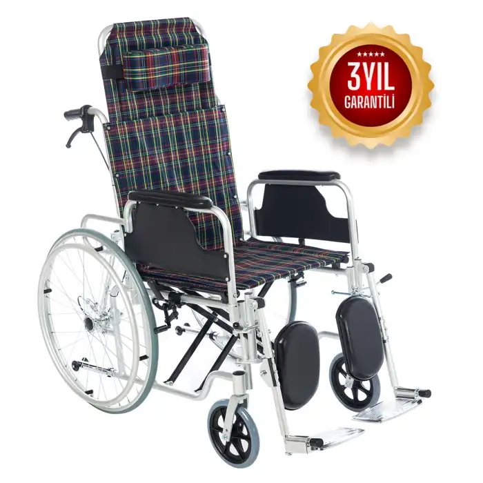 Römer Sırtı Yatar Manuel Tekerlekli Sandalye | Alüminyum Gövde, Baş Destekli, Katlanabilir R254