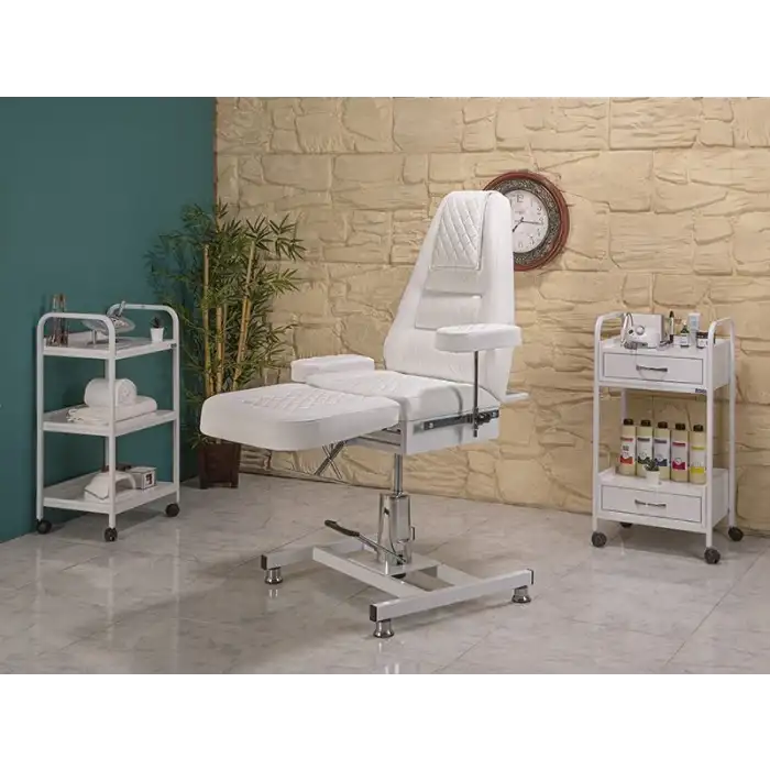 Royal-3 Sırt ve Ayak Kısmı Hareketli Koltuk Beyaz | Ekstra Yükseklik ve Dayanıklı 2431