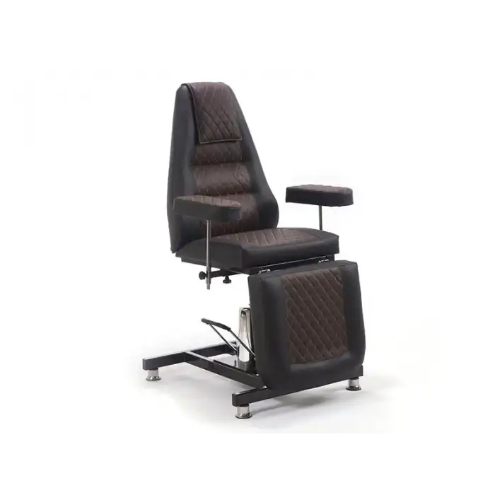 Royal Sırt ve Ayak Kısmı Hareketli Hidrolikli Koltuk Kahverengi - Siyah | Konforlu Ergonomik 2417