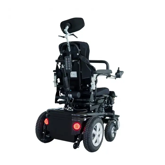 Scuba Ayağa Kaldıran Akülü Tekerlekli Sandalye | Uzun Menzilli Tilt Fonksiyonlu Çelik Gövde S302