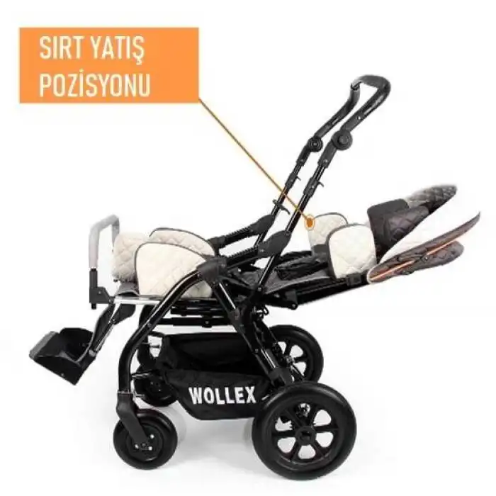 WOLLEX TRIO CP Engelli Puseti | Ayarlanabilir Yapısı ve Katlanabilir Şasesiyle Taşınabilir CP 8901-16