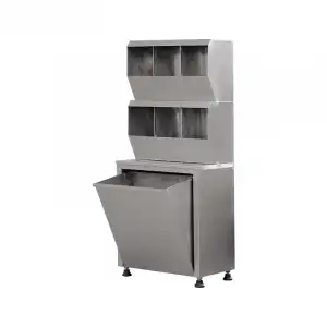 Paslanmaz Çelik Kep Bone Dolabı Hijyenik, Kilitli ve Dayanıklı Medikal Dolap E-106/B