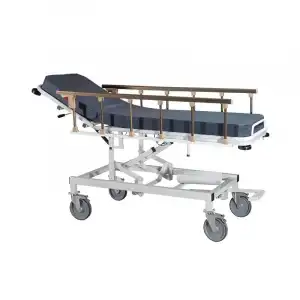 Acil Müdahale Sedyesi | Trendelenburg Özellikli, Hidrolik Ayarlı, Alüminyum Korkuluklu E-215