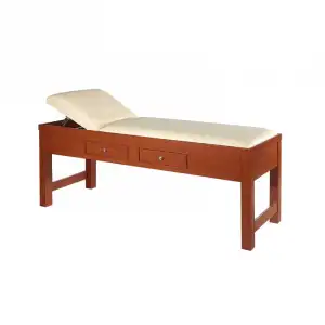Ahşap Çekmeceli Muayene Masası | 2 Çekmeceli, Çift Taraflı Kullanım, Kağıt Havluluklu, Antibakteriyel Döşemeli E-205/A