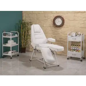 Anka-2 Sırt ve Ayak Kısmı Hareketli Koltuk Beyaz | Ergonomik Konforlu Tasarım 2211