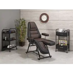 Anka-2 Sırt ve Ayak Kısmı Hareketli Koltuk Kahverengi - Siyah | Ergonomik Konforlu Tasarım 2217