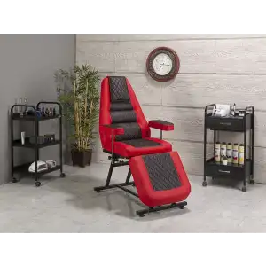 Anka Sırt ve Ayak Kısmı Hareketli Koltuk Kırmızı - Siyah | Estetik Tasarım ve Dayanıklı Yapı 2206