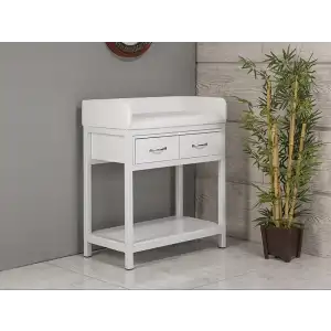 Bebek Altı Açma Değiştirme Masası Beyaz | Vinleks Şilteli Çekmeceli Korumalı Yapı 4702