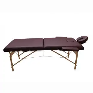 Comfort Plus Masaj Masası Bordo | Ahşap Ayaklı, Ayarlanabilir Yükseklik, Taşıma Çantalı GM-201