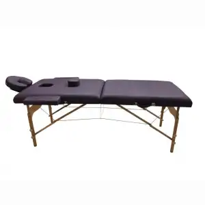 Comfort Plus Masaj Masası Mor | Ahşap Ayaklı, Ayarlanabilir Yükseklik, Taşıma Çantalı GM-201