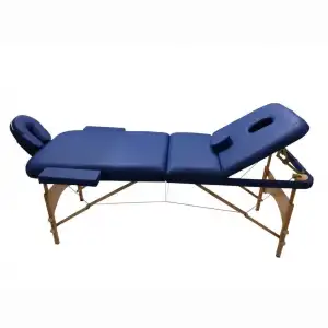 Comfort Plus Masaj Masası Mavi | Ahşap Ayaklı, Ayarlanabilir Yükseklik, Taşıma Çantalı GM-305