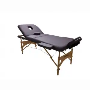 Comfort Plus Masaj Masası Mor | Ahşap Ayaklı, Ayarlanabilir Yükseklik, Taşıma Çantalı GM-305