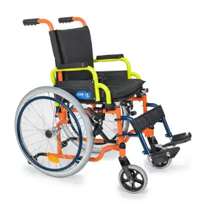 Comfort Plus Çocuk Tekerlekli Sandalye | 35 cm Oturum, Kompakt Çelik Şase, Anti-Tiper Güvenlikli DM-312 Kids