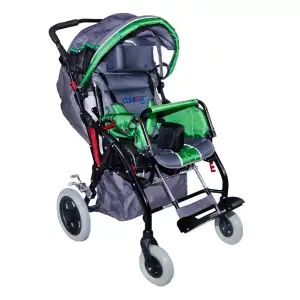 Comfort Plus Engelli Puseti Yeşil | Alüminyum Şase, İki Yönlü Ayarlanabilir Koltuk, 40 cm Oturum Genişliği, DM-8001 BUGGY