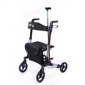 Comfort Plus Rolatör Yürüteç Gümüş | Alüminyum Gövde, Oturmalı, Katlanabilir ve Frenli DM-9102