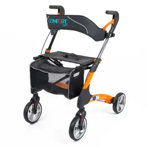 Comfort Plus Rolatör Yürüteç Turuncu | Alüminyum Gövde, 7 PVC Tekerlekli, Katlanabilir ve Frenli DY049147L