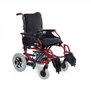 Comfort Plus Akülü Tekerlekli Sandalye Bordo | 340W Motor, Katlanabilir Çelik Şase, 120 kg Taşıma Kapasiteli Escape LX