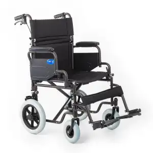 Comfort Plus Transfer Tekerlekli Sandalye | Refakatçi Frenli, Patlamaz Tekerlekli DM-327 Mini 50cm