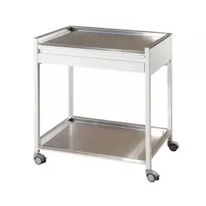 Cihaz ve Pansuman Arabası | Paslanmaz Üst ve Alt Tezgahlı, Çekmeceli, Antibakteriyel Gövdeli E-237/A
