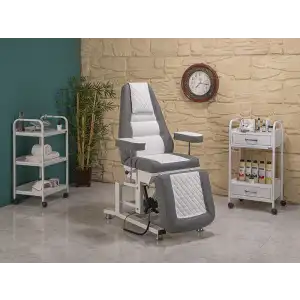 Elegance 3 Motorlu Elektrikli Koltuk Gri - Beyaz | Elektrikli, Kumandalı, Ayarlanabilir 2514