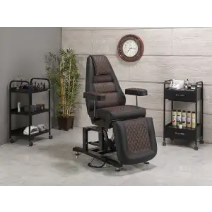 Elegance 3 Motorlu Elektrikli Koltuk Kahverengi - Siyah | Elektrikli, Kumandalı, Ayarlanabilir 2517