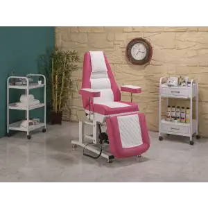 Elegance 3 Motorlu Elektrikli Koltuk Pembe - Beyaz | Elektrikli, Kumandalı, Ayarlanabilir 2513