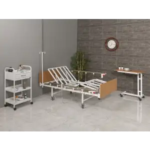 Hareketli Karyola ve Yatak | Kumandalı 2 Motorlu, Özel Ahşap Başlıklı, Alüminyum Korkuluk