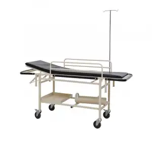 Küçük Teker Sedye | Antibakteriyel Minderli, ABS Tekerlekli, Serum Askılı ve Malzeme Bölmeli E-212