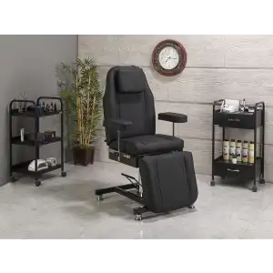 Hisar-2  Hidrolikli Koltuk Klasik Siyah | Yükseklik Ayarlı, Sedye Pozisyonlu 2404