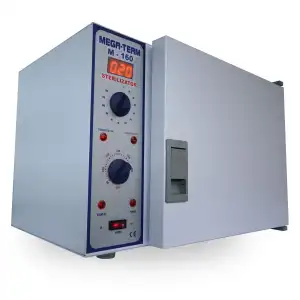 Mega Term Mini Manuel Sterilizatör | Dijital Isı Göstergeli 16 Lt Cihaz M-160