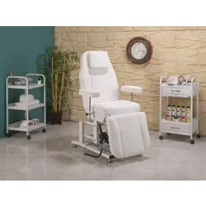 Moda 3 Motorlu Elektrikli Koltuk Beyaz | Yükseklik Hareketli, Kumandalı 2501