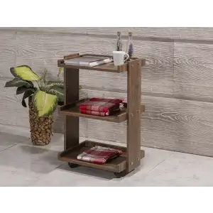 Natura Cihaz Taşıma Ve Setup Sehpası Beylerbeyi | 3 Raflı Ahşap MDF Demonte Tasarım Model 4044