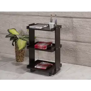 Natura Cihaz Taşıma Ve Setup Sehpası Venge | 3 Raflı Ahşap MDF Demonte Tasarım Model 4043