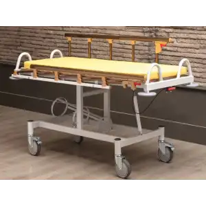 Pediatrik Turuncu Sedye | Manuel Sırt Ayarlı, Trendelenburg ve Emniyet Kemerli TM-K2215