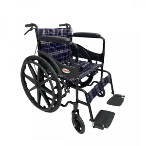 Poylin Ekonomik Tekerlekli Sandalye | Çelik Şase, Katlanabilir ve Antibakteriyel Döşeme P100