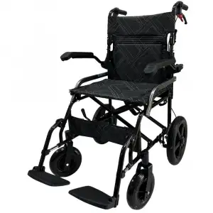 Poylin Refakatçi Tekerlekli Sandalye | Katlanabilir Alüminyum Şase, Refakatçi Frenli, Hafif ve Portatif P806K