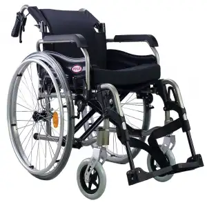 Poylin Alüminyum Hafif Tekerlekli Sandalye | Katlanabilir Çift Makaslı Şase, Çıkarılabilir Teker ve Ayaklık, Anti-Tipper Destekli P957