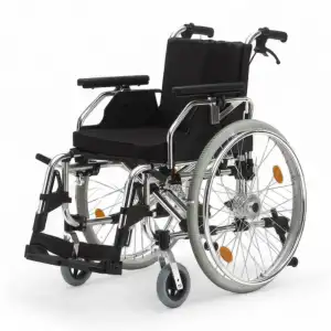 Poylin Alüminyum Hafif Tekerlekli Sandalye | Yüksekliği Ayarlanabilir Kolçak, Bas-Çıkar Teker, Visco Minderli P967