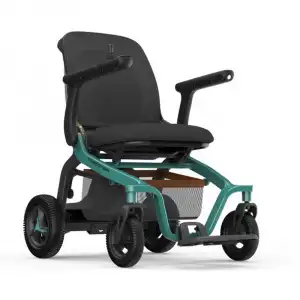 Robooter Akülü Tekerlekli Sandalye Yeşil | Hafif Alüminyum Gövde, Yüksek Performanslı Fırçasız Motor ve 25 km Menzilli Mobilite Desteği E40-10