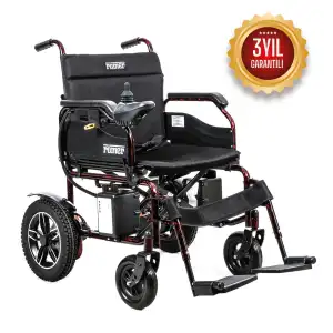 Römer Akülü Tekerlekli Sandalye | 2x340W Motor Gücü, 24V32Ah JEL Akü ve Katlanabilir Çelik Şase R108