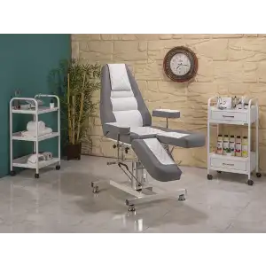 Royal-2 Sırt ve Ayak Kısmı Hareketli Koltuk Gri - Beyaz | Konforlu ve Dayanıklı Tasarım 2424